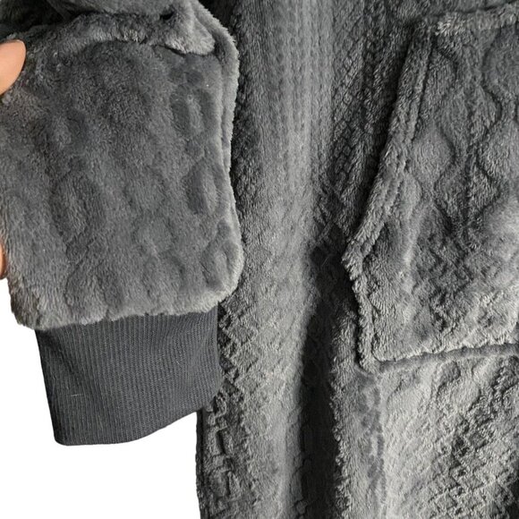 Denver Hayes Women's Charcoal Gray Patterned Super Cozy Lounge Dress - Picture 5 of 9